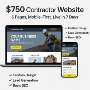 $750 Contractor Website — 5 Pages, Mobile-First, Live in 7 Days
