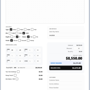 Concrete Estimator Software