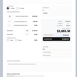 Gutter Estimator Software