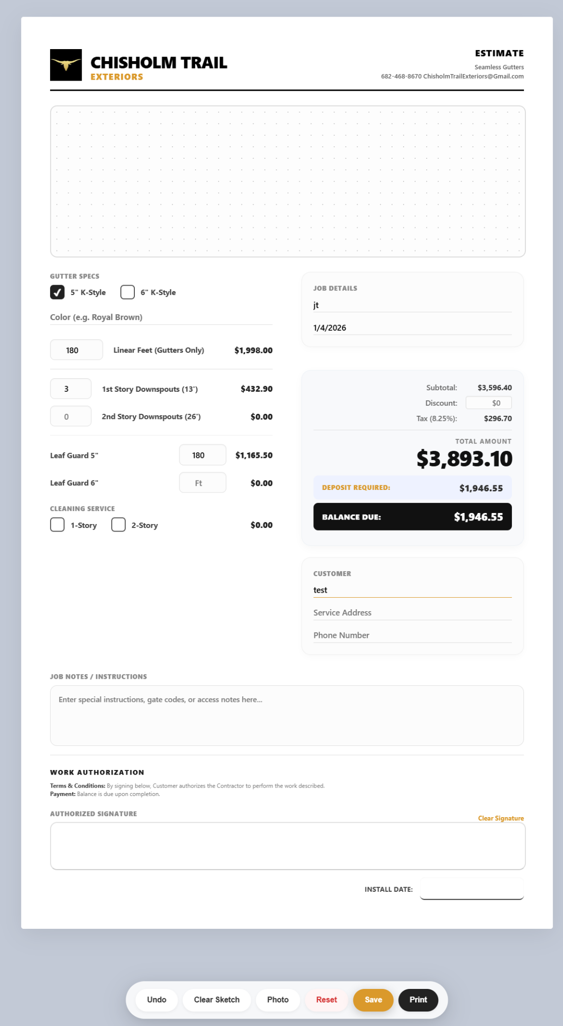Gutter Estimator Software