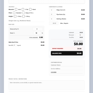 Roofing Estimator Software