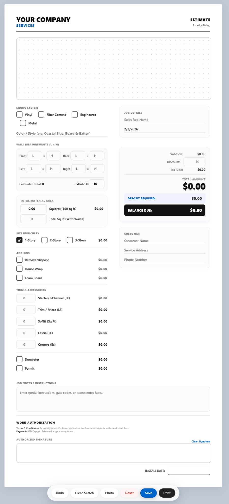 Siding Estimator Software