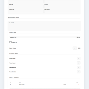 Plumbing Estimator Software